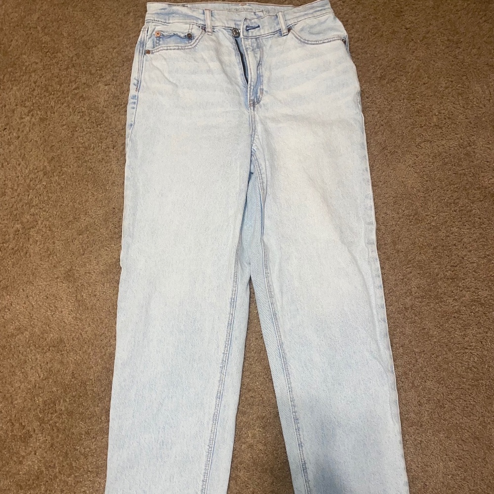 American Eagle Highest Rise Baggy Straight Jeans size 8